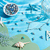 100Pcs Glass Pendants PALLOY-HY00102-2