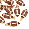 SHEGRACE Brass Micro Pave Clear Cubic Zirconia Pendants XGRQ29479-395G-1