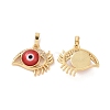 Brass Micro Pave Cubic Zirconia Pendants ZIRC-F136-09G-2