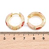 Brass Enamel Hoop Earrings KK-CBA8324-13G-7