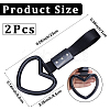 2Pcs ABS Plastic Heart Rear Bumper Warning Handle Ring HJEW-SP0001-49B-2