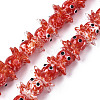 Handmade Bumpy Lampwork Beads Strands LAMP-N021-37C-1