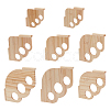 8Pcs 6 Styles Pine Wood Angular Radius Measuring Tool TOOL-BC0003-32-1