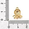 Brass Micro Pave Cubic Zirconia Charms X1-KK-B131-02G-02-3