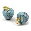  Synthetic Turquoise Teacher Apple Charms G-Z022-02F-G-2
