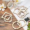 Undyed Wood Pendants WOOD-I004-36-6