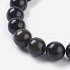 Natural Golden Sheen Obsidian Beads Strands X-G-C076-10mm-5-3