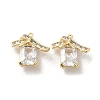 Brass with Glass Rhinestone Pendants KK-H455-30G-1