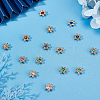 100Pcs 10 Colors Alloy Rhinestone Cabochons FIND-GF0005-91-4