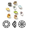 Faceted K9 Glass Rhinestone Cabochons GGLA-R402-08B-1