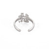 Non-Tarnish 304 Stainless Steel 12 Constellations/Zodiac Signs Open Cuff Ring for Women RJEW-S405-156P-I-2