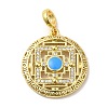 Rack Plating Brass Cubic Zirconia with Enaml Pendants KK-Q772-19G-1