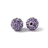 Polymer Clay Rhinestone Beads RB-H284-6MM-Half-371-3