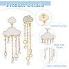 2 Pairs 2 Style Alloy Cloud Chandelier Earrings EJEW-FI0002-24-4