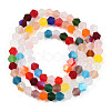 Imitate Austrian Crystal Bicone Frosted Glass Beads Strands GLAA-F029-TM4mm-A29-2