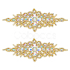 Rhombus Iron on Rhinestone Appliques DIY-WH0304-975B-1