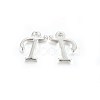 Silver Color Plated Alloy Letter Pendants PALLOY-J718-01S-T-1