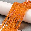 Transparent Electroplate Glass Beads Strands EGLA-A039-T4mm-L23-4