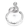 Snake Shape Rack Plating Alloy Cuff Rings RJEW-Q163-030B-RS-2