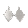 Non-Tarnish 304 Stainless Steel Pendant Cabochon Settings STAS-L020-036P-1