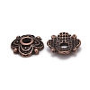 4-Petal Tibetan Style Alloy Flower Bead Caps LS-TIBE-S222-R-NR-2