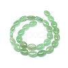 Natural Green Aventurine Flat Oval Bead Strands G-M206-22-2