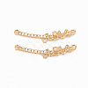 Brass Micro Pave Clear Cubic Zirconia Chandelier Component Links Connectors KK-N231-246-NF-1