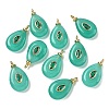Dyed Natural White Jade Pendants G-H328-01G-A01-1