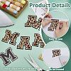 8Pcs 2 Styles Letter Polyester Iron on/Sew On Patches PATC-FG0002-70-3