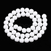 Opaque Solid Color Glass Beads Strands GLAA-T032-P8mm-02-3