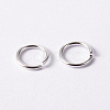 Silver Color Plated Brass Open Jump Rings X-JRC8MM-S-4