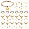 36Pcs CCB Plastic Round Bead Bracelets BJEW-DR00021-1