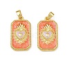 Brass Enamel Pendants KK-L190-008G-2