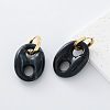 Oval Resin Hoop Earrings for Women SG4237-5-1