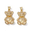 Brass Micro Pave Cubic Zirconia Pendants KK-B061-16G-2
