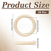 Unfinished Schima Wood Rings for DIY Accessories WOOD-WH0002-65B-2
