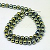 Electroplate Non-magnetic Synthetic Hematite Beads Strands G-J169A-3mm-06-2