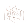 Brass Flat Head Pins KK-WH0058-03B-RG-3