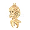 304 Stainless Steel with Crystal Rhinestone Big Pendants SA-CBABA5E-11G-1