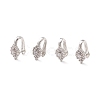 Brass Micro Pave Cubic Zirconia Pinch Bails KK-K266-02P-1