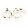 Brass Huggie Hoop Earring Findings KK-R058-143G-2