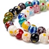 Round Handmade Millefiori Glass Beads Strands LK-R004-81-3