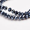 Electroplate Glass Beads Strands X-EGLA-D020-3x2mm-35-2