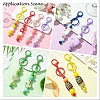 Spray Painted Alloy Bar Beadable Keychain for Jewelry Making DIY Crafts KEYC-A011-02E-3