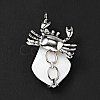 Natural White Shell Pendants SSHEL-C010-06P-2