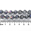 Electroplate Transparent Glass Beads Strands EGLA-I019-HR02-5