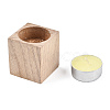 Natural Wood Candle Holder AJEW-T002-01A-5