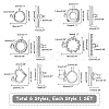 Unicraftale 304 Stainless Steel Toggle Clasps STAS-UN0011-42P-2