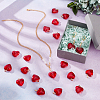 Transparent Spray Painted Glass Pendants GLAA-HY0001-06-5