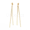 Brass Friction Ear Nut with Long Chain Tassel KK-B059-32G-1